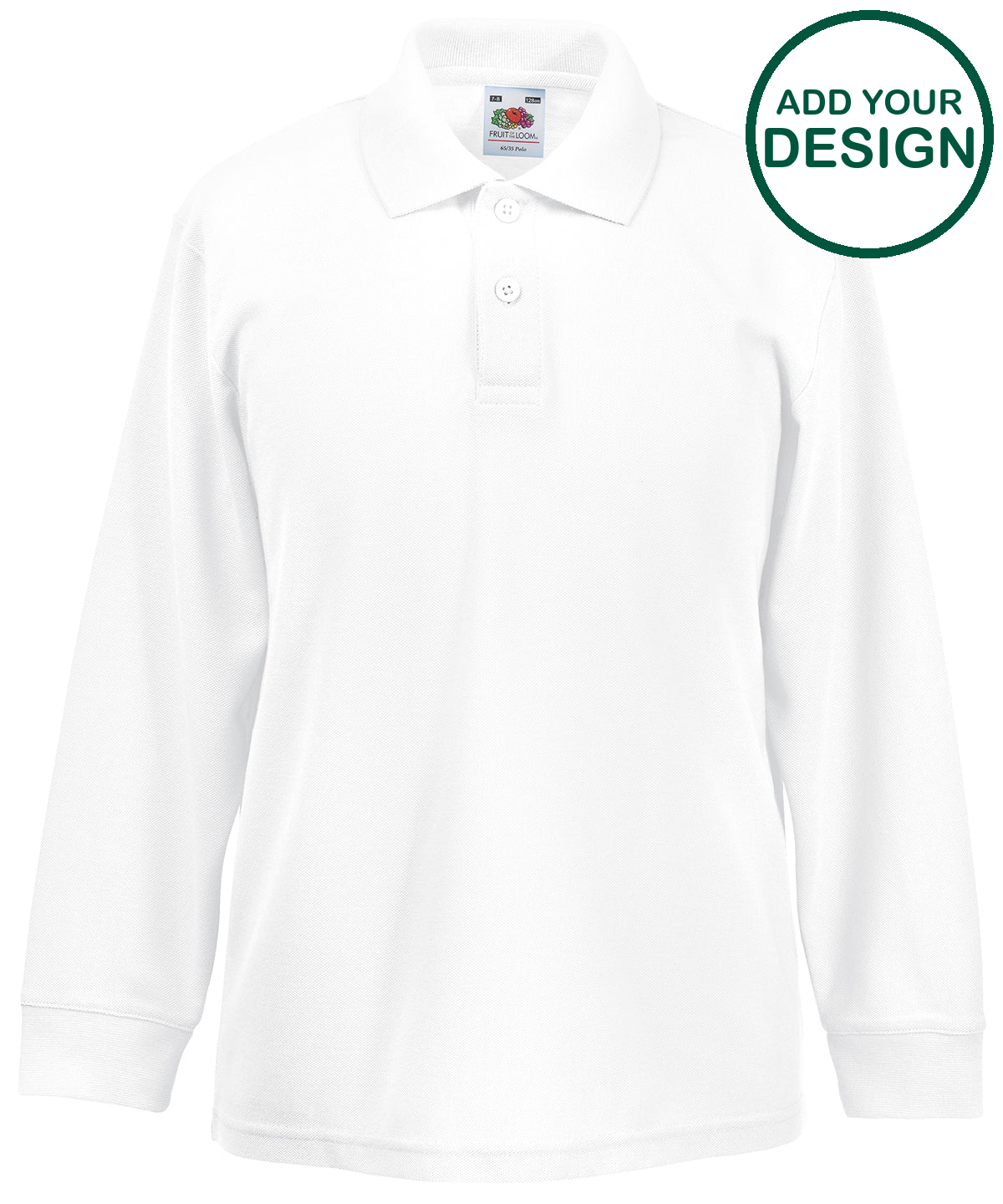 Kids long sleeve 65/35 polo