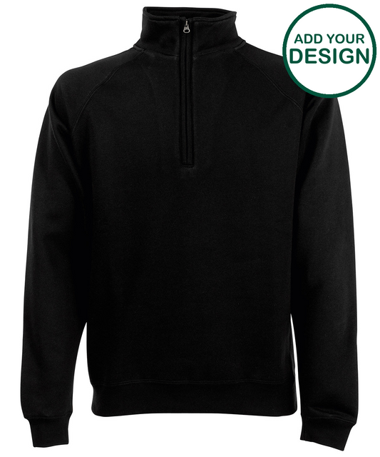 Premium 70/30 zip-neck sweatshirt