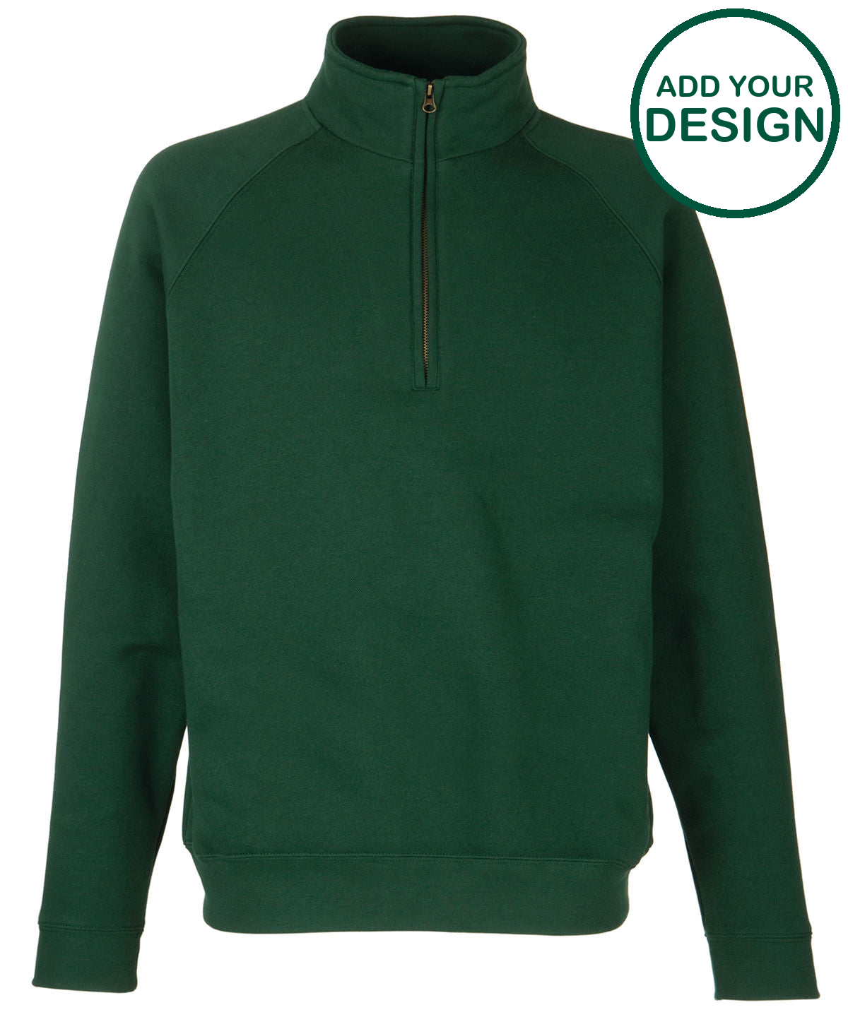 Premium 70/30 zip-neck sweatshirt