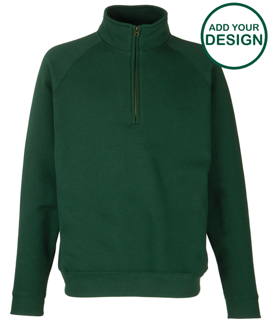 Premium 70/30 zip-neck sweatshirt