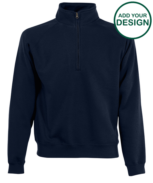 Premium 70/30 zip-neck sweatshirt