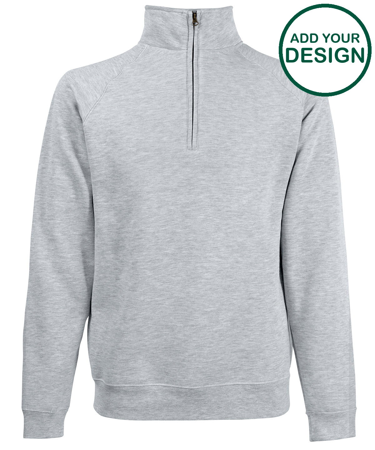 Premium 70/30 zip-neck sweatshirt