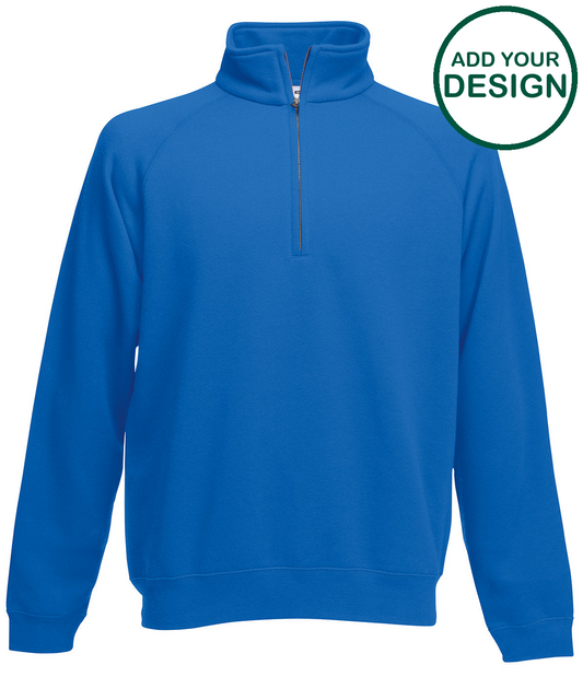 Premium 70/30 zip-neck sweatshirt