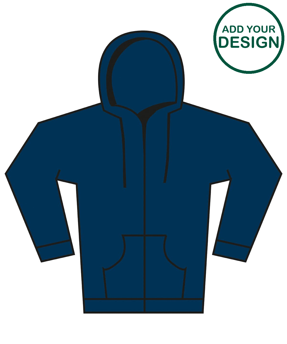 Softstyle™ midweight fleece adult full-zip hooded sweatshirt