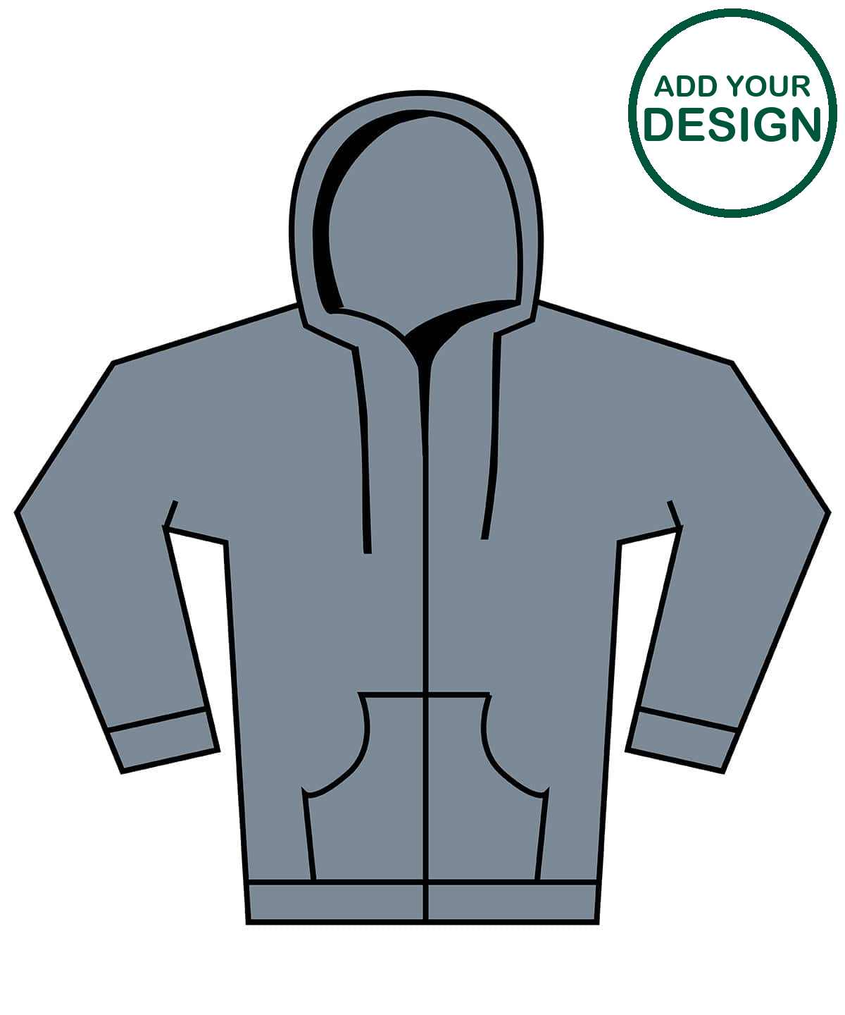 Softstyle™ midweight fleece adult full-zip hooded sweatshirt