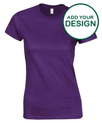 Gildan - T-shirt femme filé à l'anneau Softstyle - Violet - Ajoutez votre design/logo