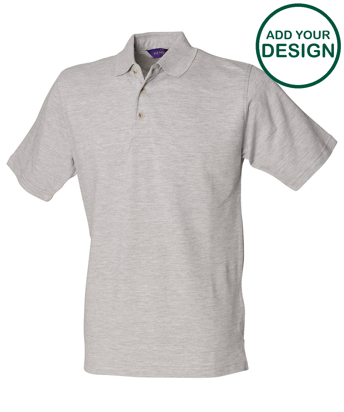 Classic cotton piqué polo with stand-up collar