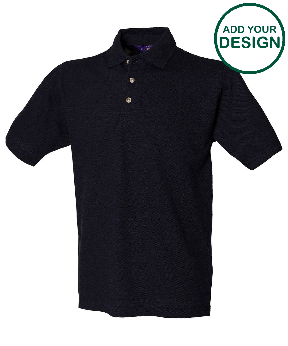 Classic cotton piqué polo with stand-up collar