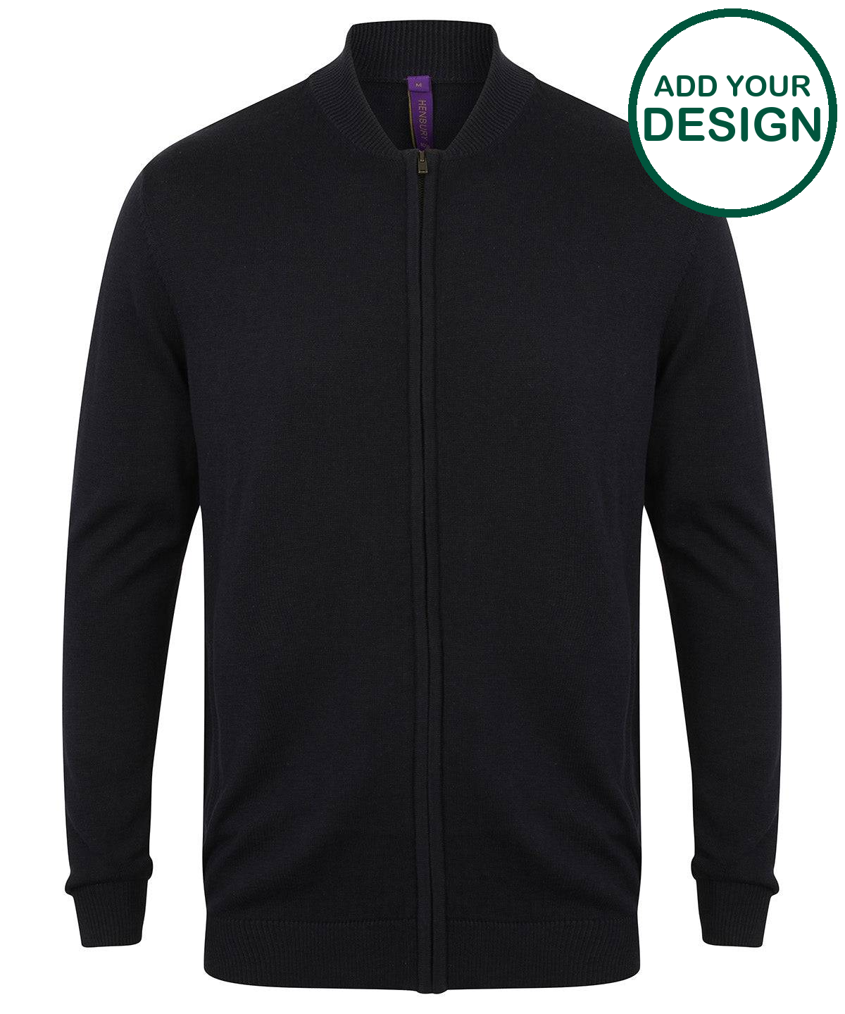 Unisex zip-through cardigan
