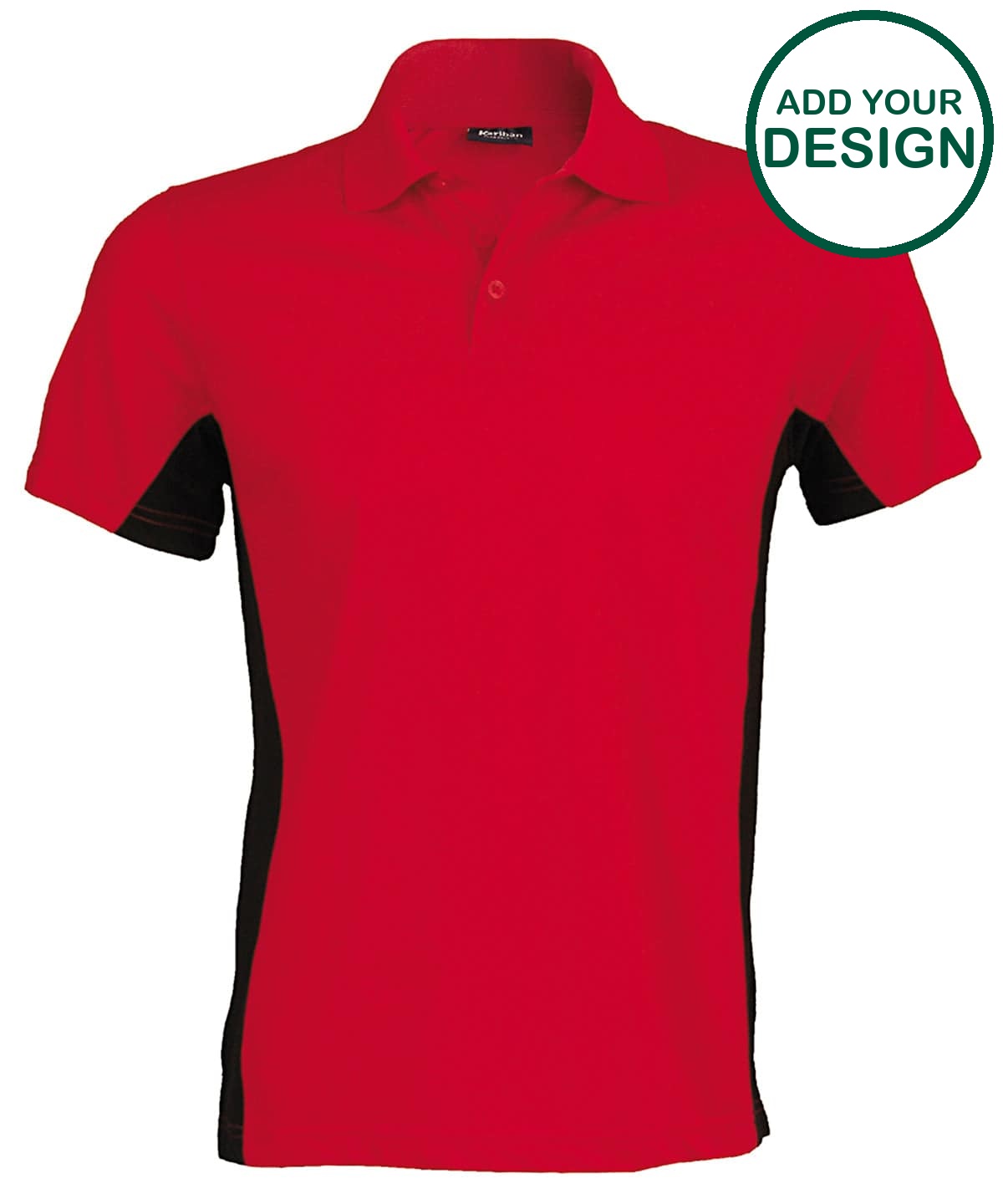 Flags short sleeve bi-colour polo shirt