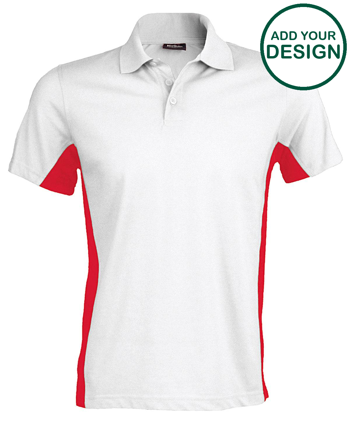 Flags short sleeve bi-colour polo shirt
