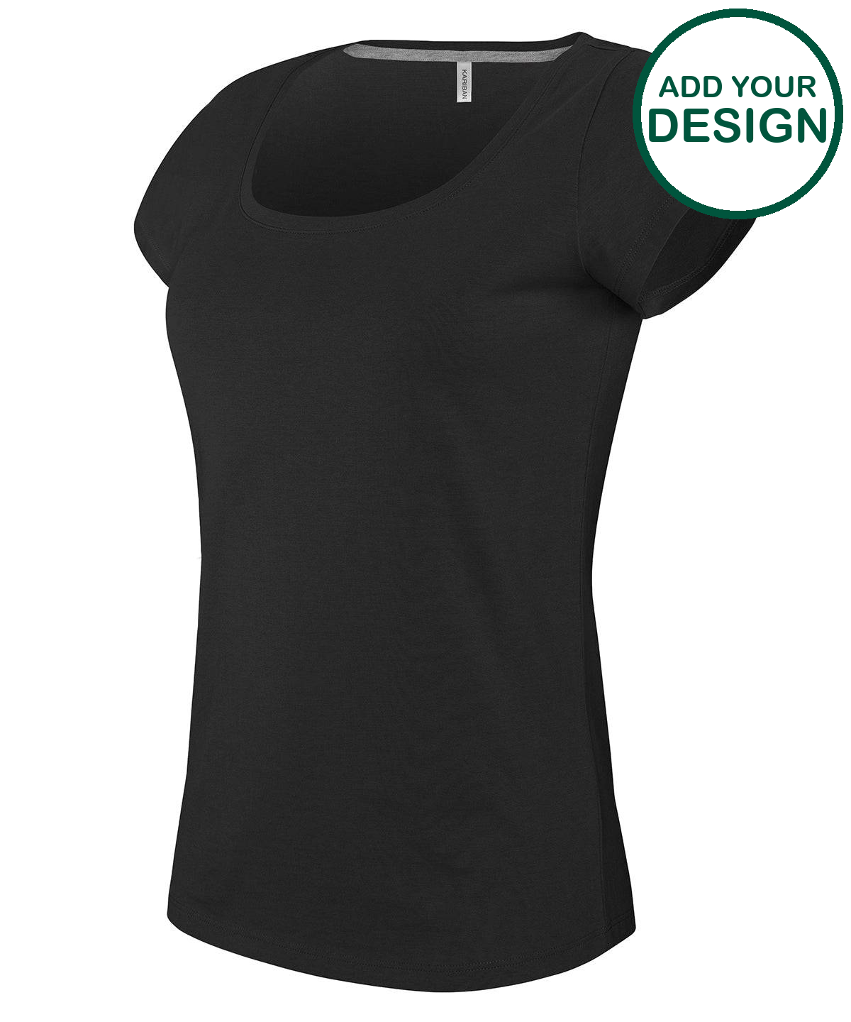 Ladies’ boat neck short-sleeved T-shirt