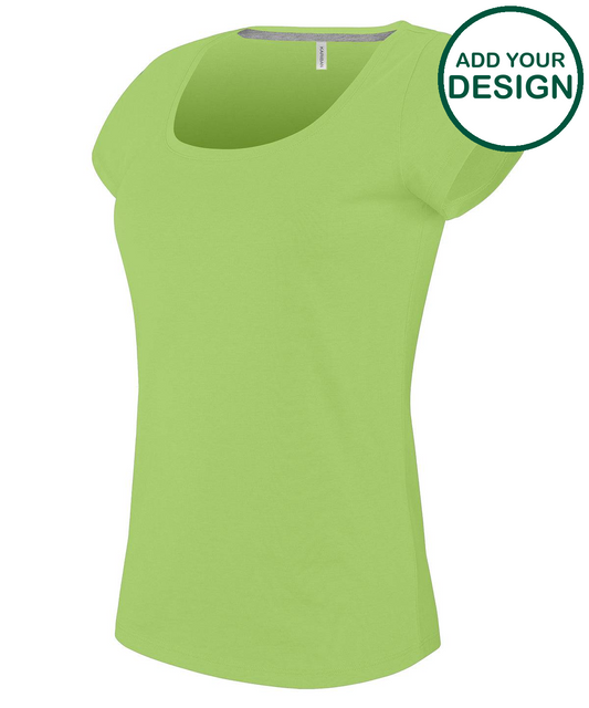 Ladies’ boat neck short-sleeved T-shirt