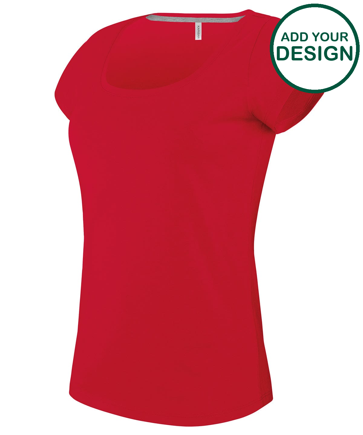 Ladies’ boat neck short-sleeved T-shirt