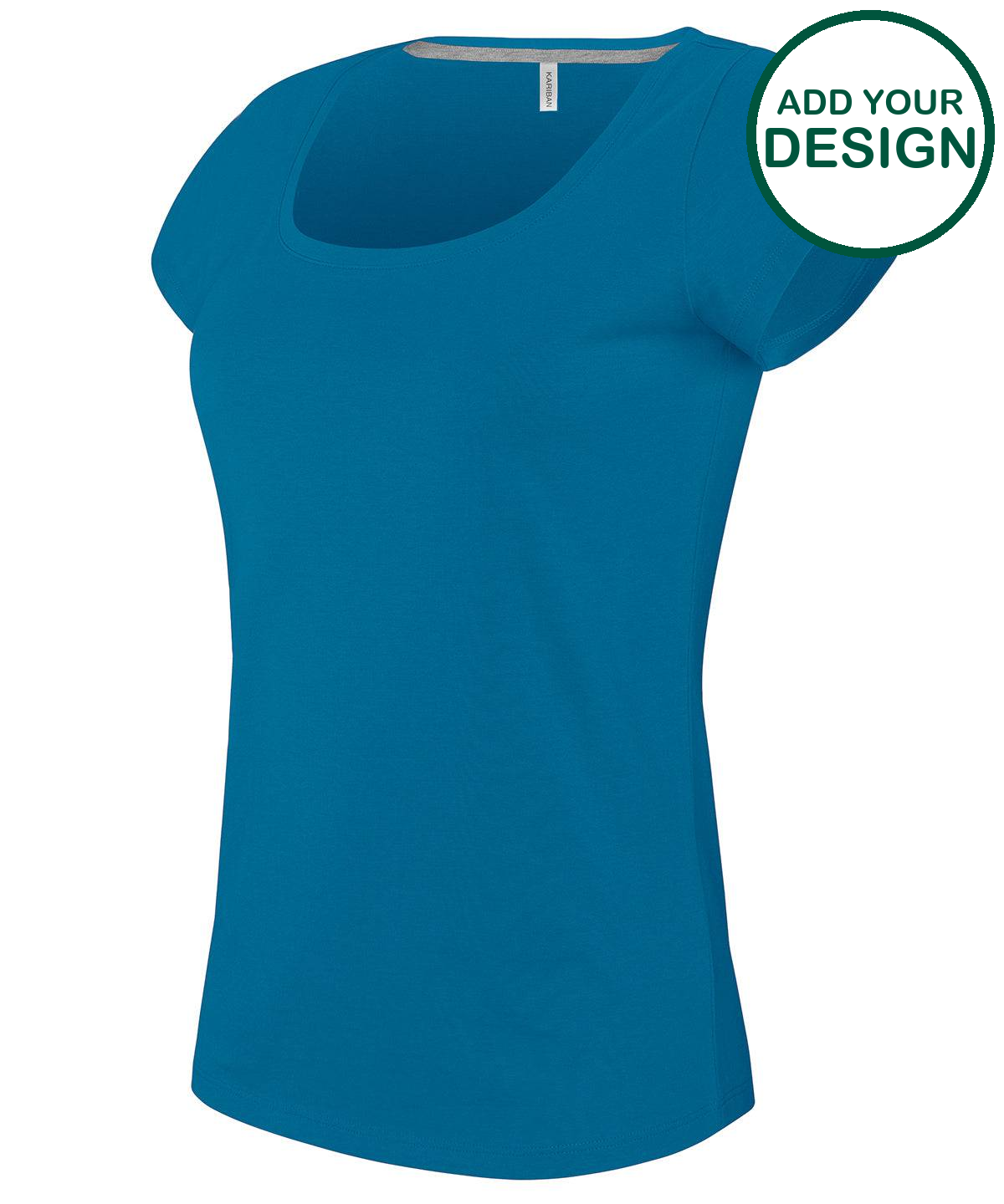 Ladies’ boat neck short-sleeved T-shirt