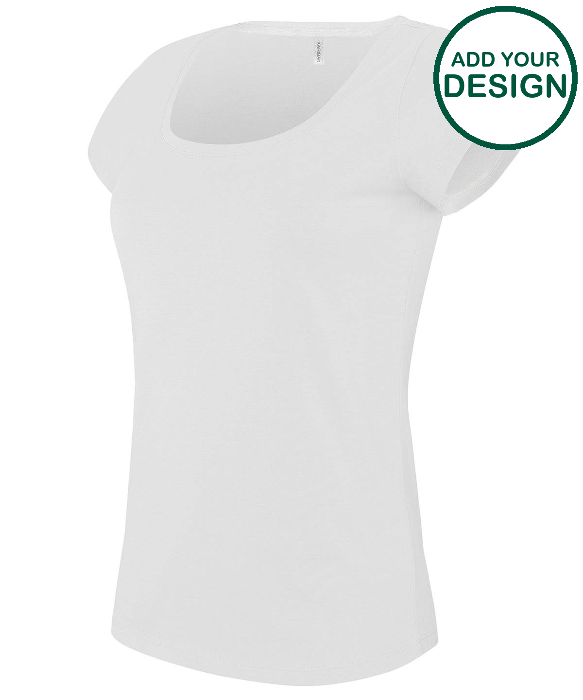 Ladies’ boat neck short-sleeved T-shirt