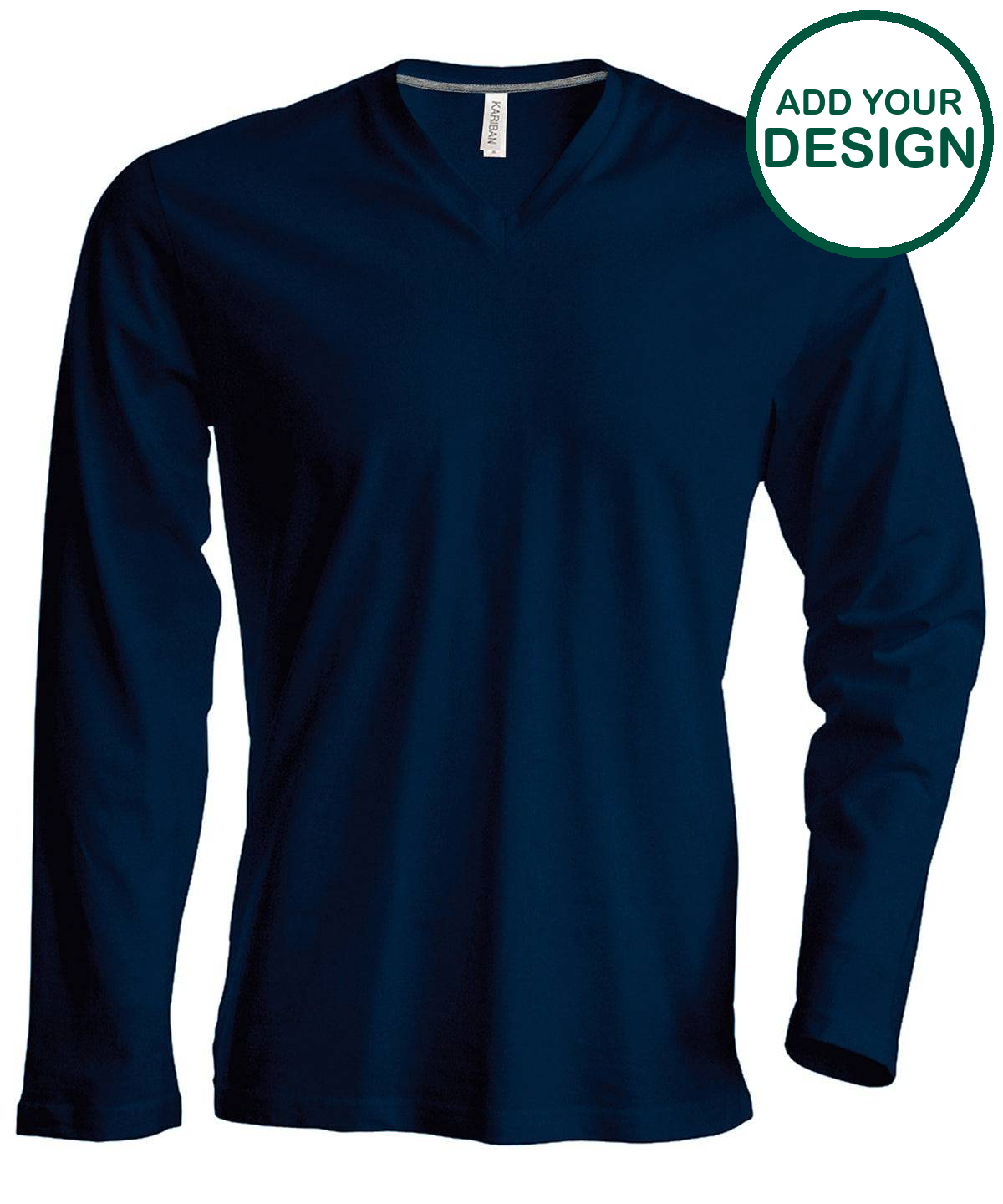 Men's long-sleeved V-neck T-shirt