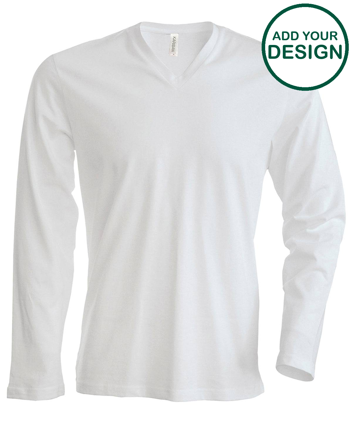 Men's long-sleeved V-neck T-shirt