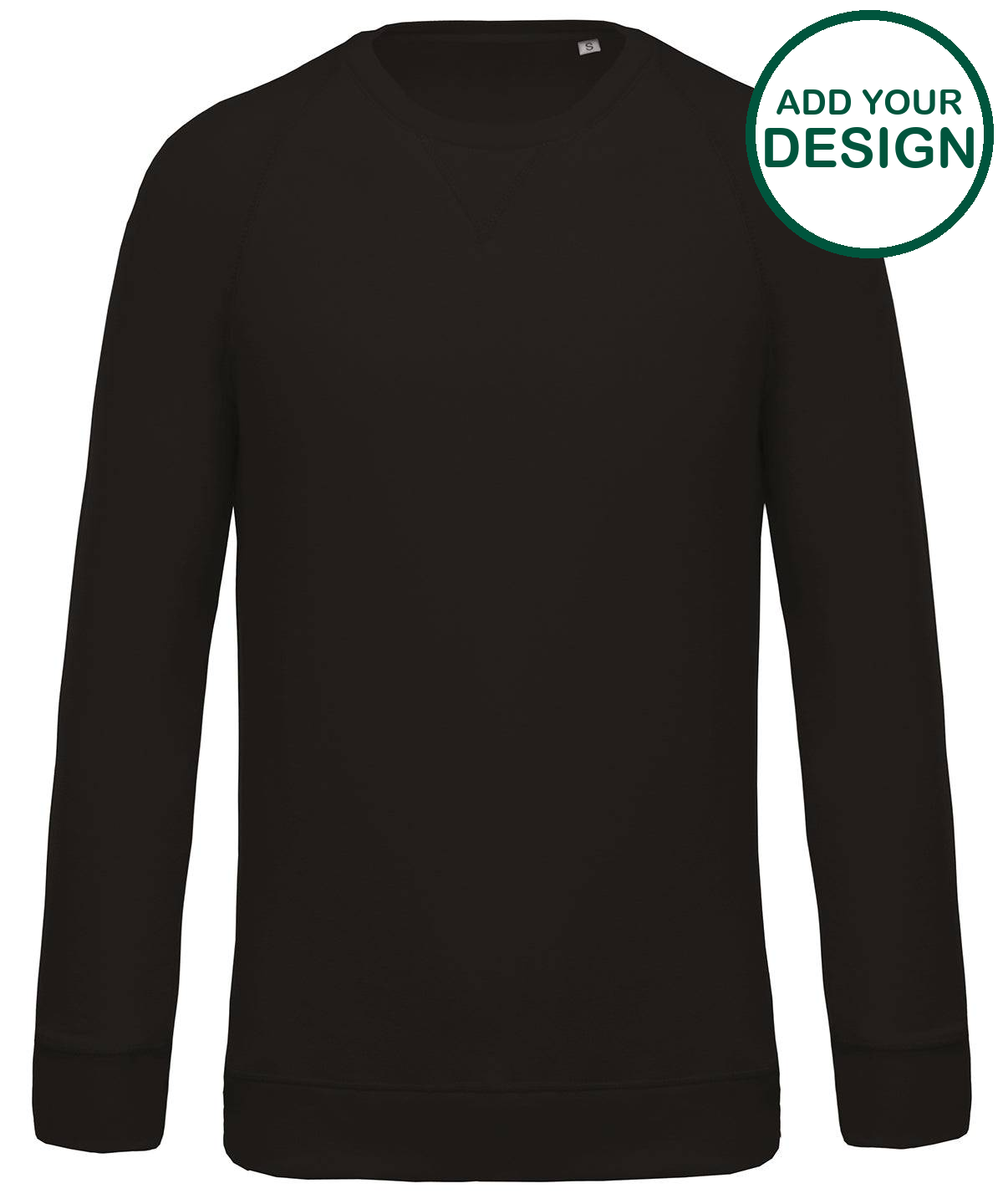Men's organic cotton crew neck raglan sleeve sweatshirt