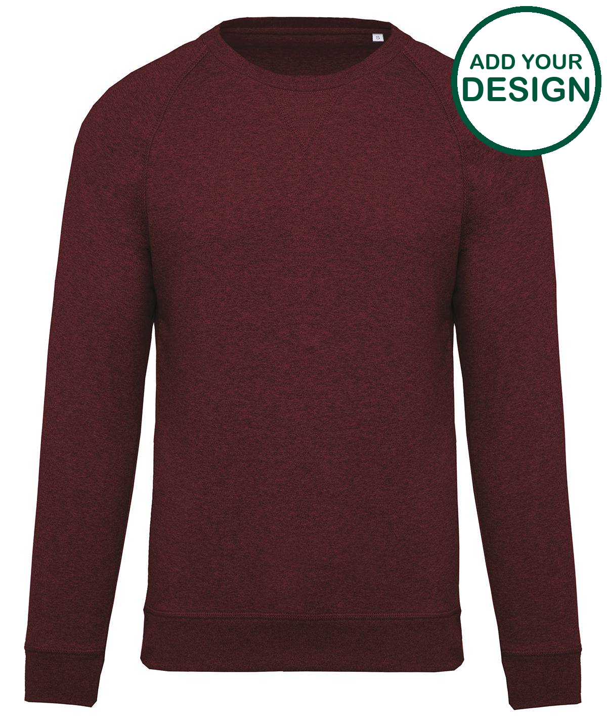 Men's organic cotton crew neck raglan sleeve sweatshirt
