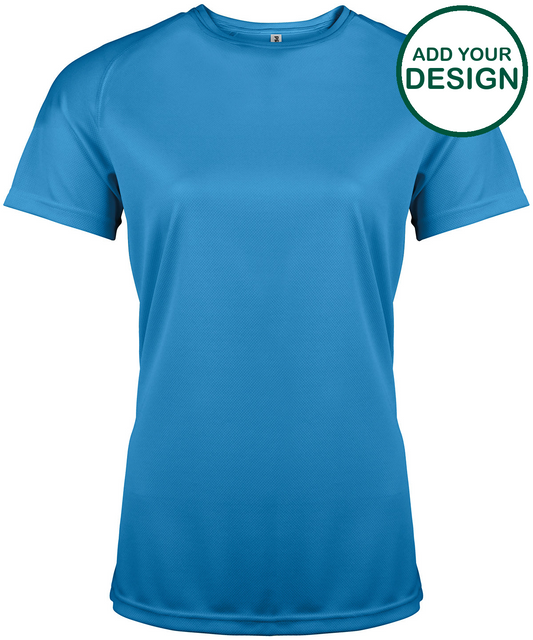 Ladies' short-sleeved sports T-shirt