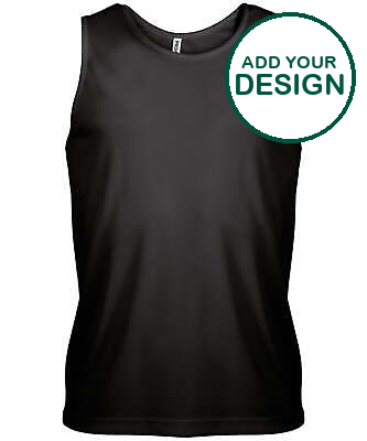 Kariban Proact - Men's sports vest - Black - Add Your Design/Logo