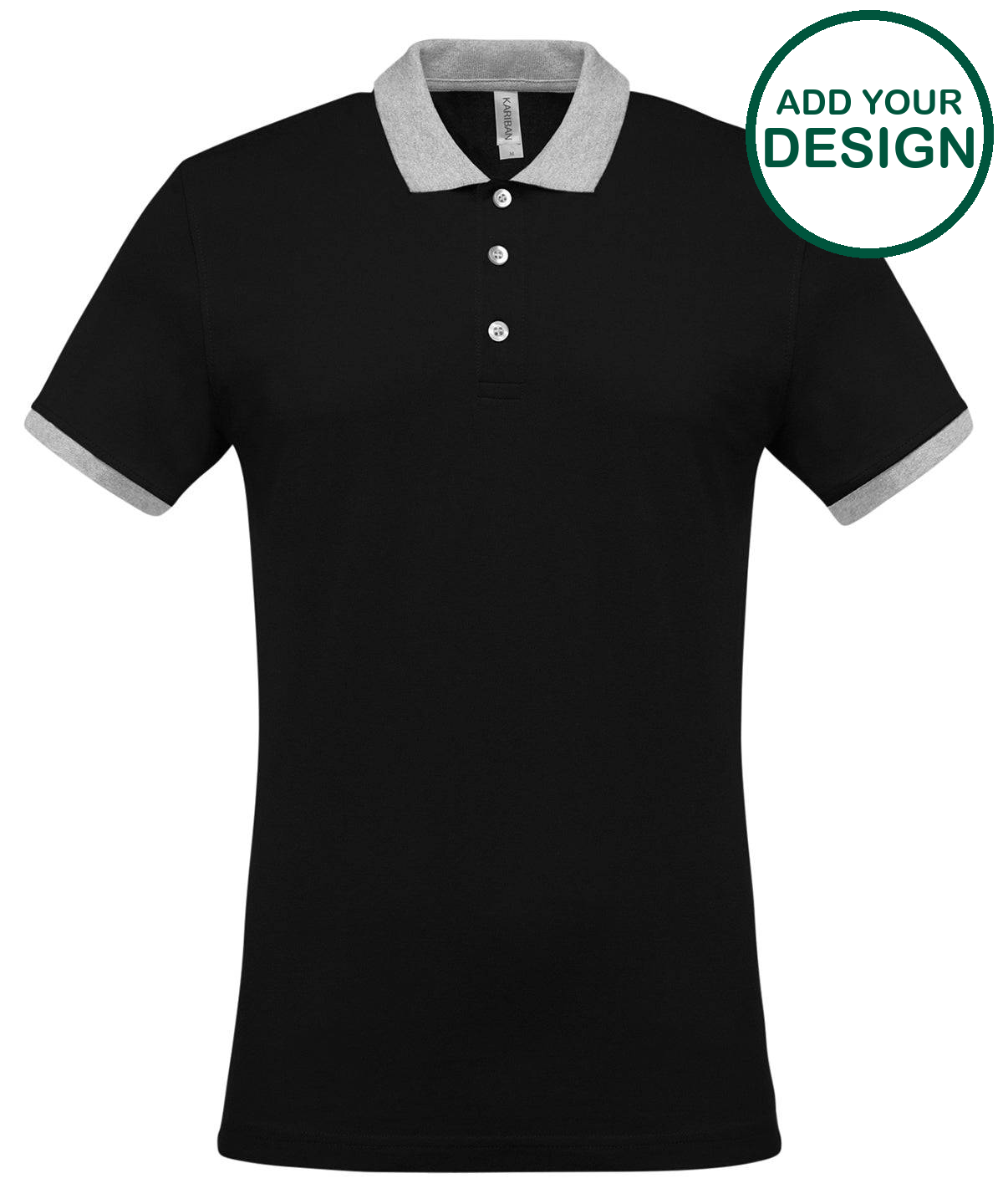 Two-tone piqué polo shirt