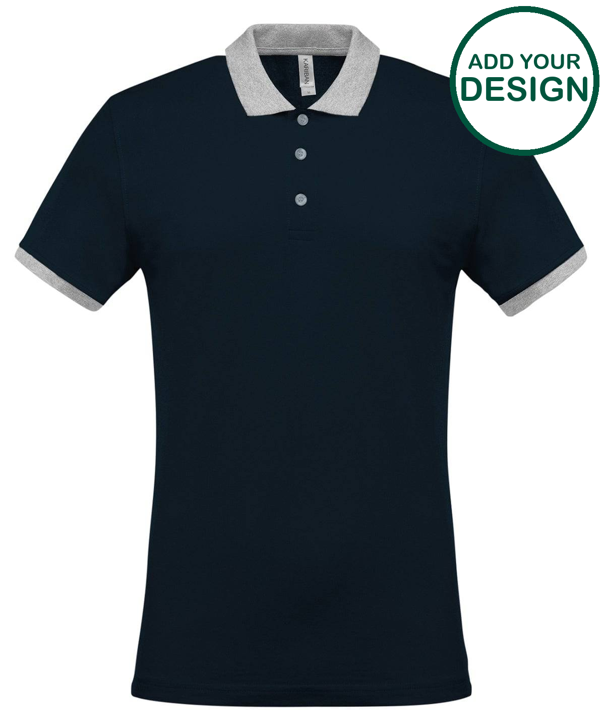 Two-tone piqué polo shirt