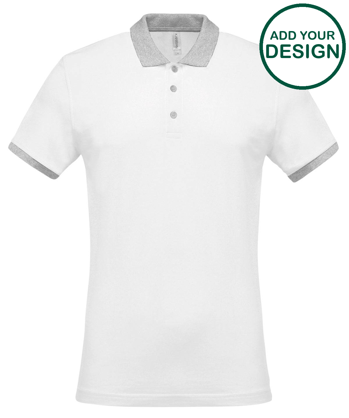 Two-tone piqué polo shirt