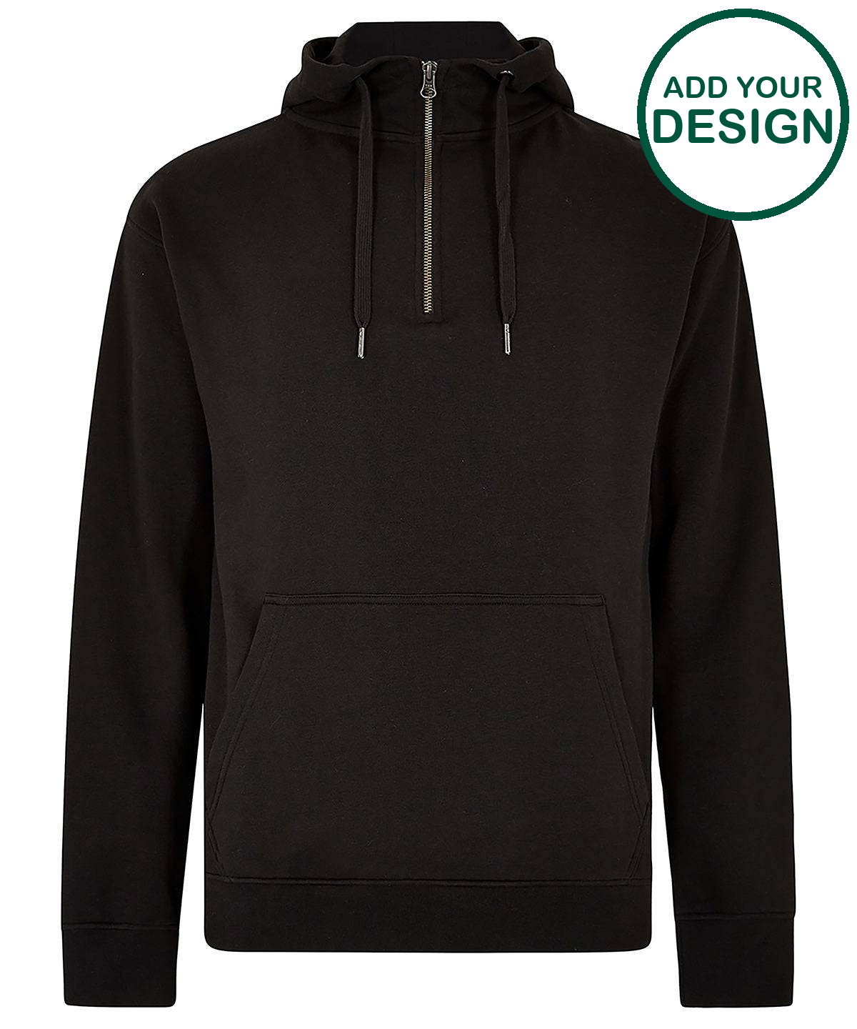 Regular fit 1/4 zip hoodie