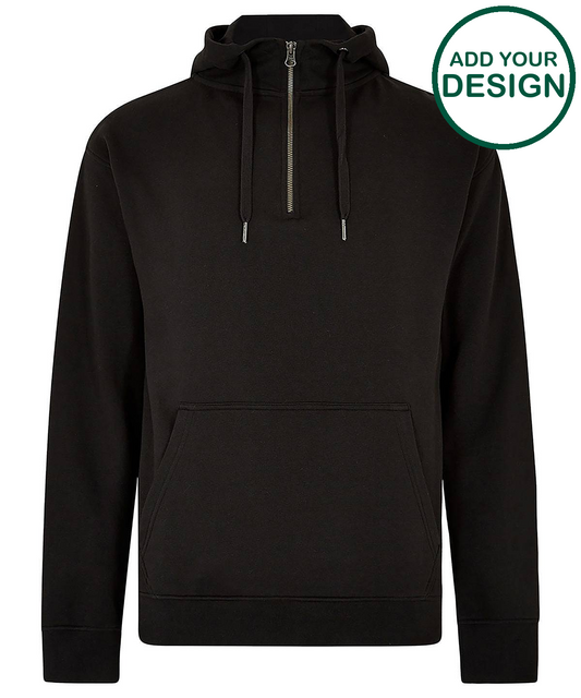Regular fit 1/4 zip hoodie