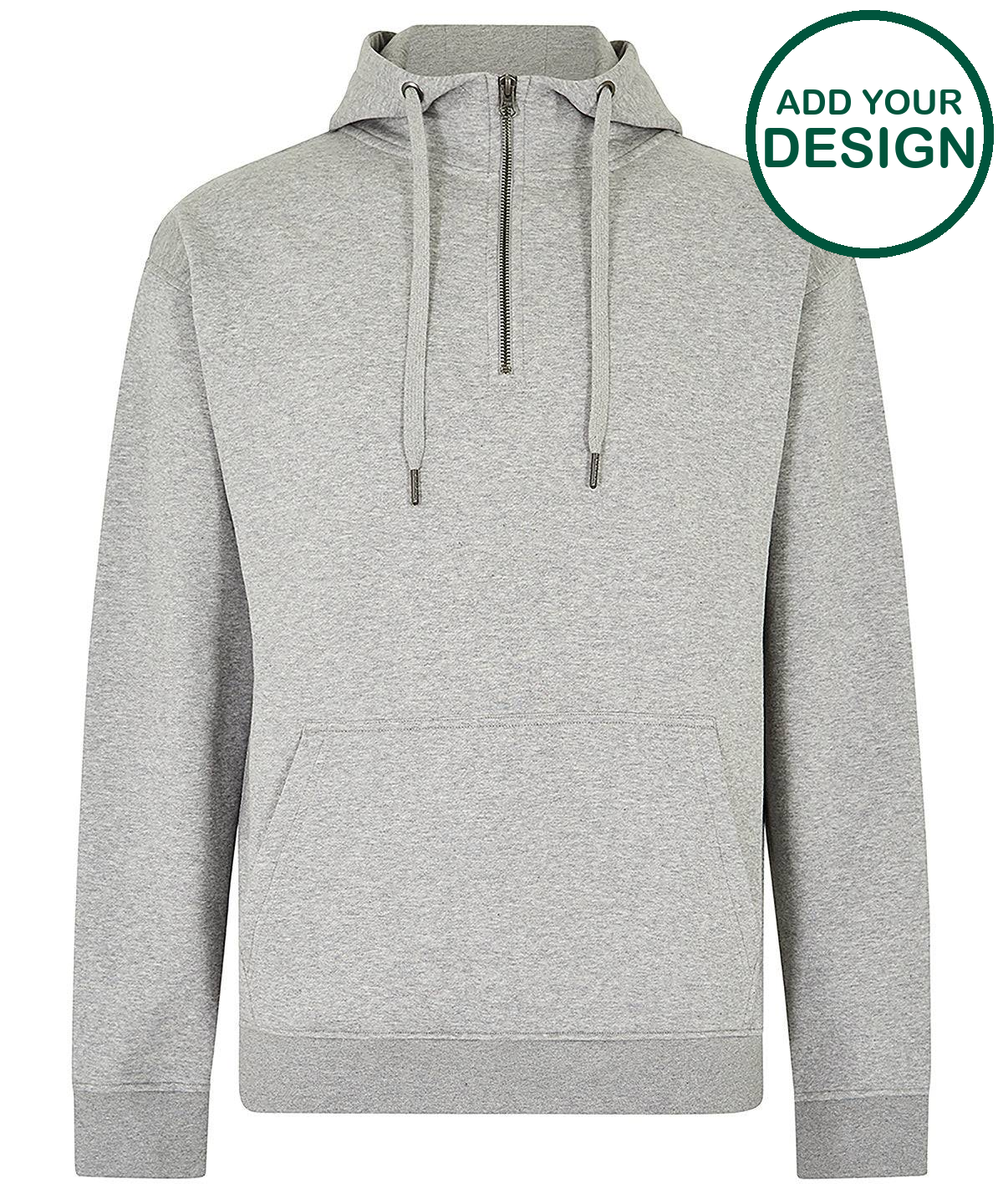 Regular fit 1/4 zip hoodie