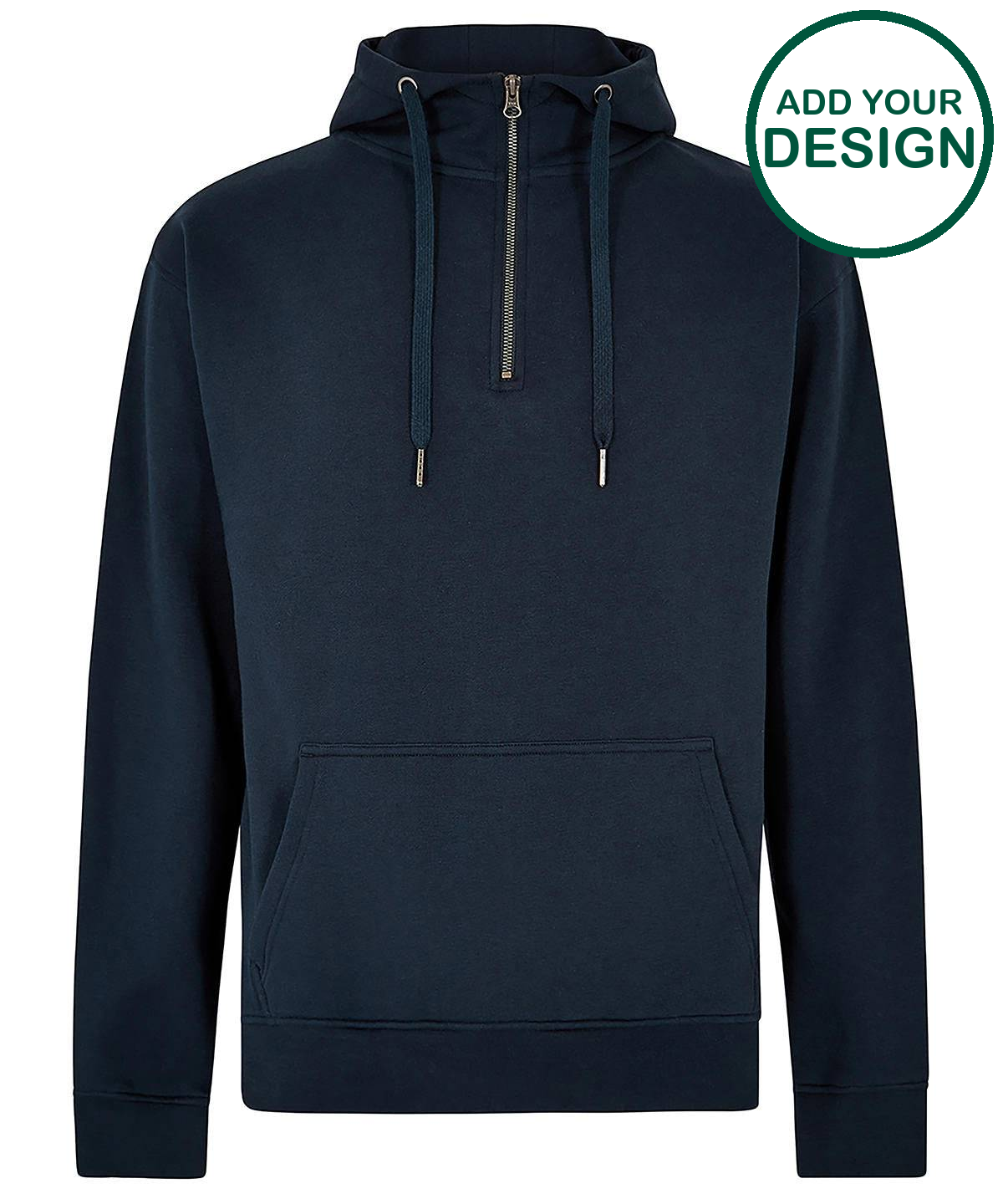 Regular fit 1/4 zip hoodie