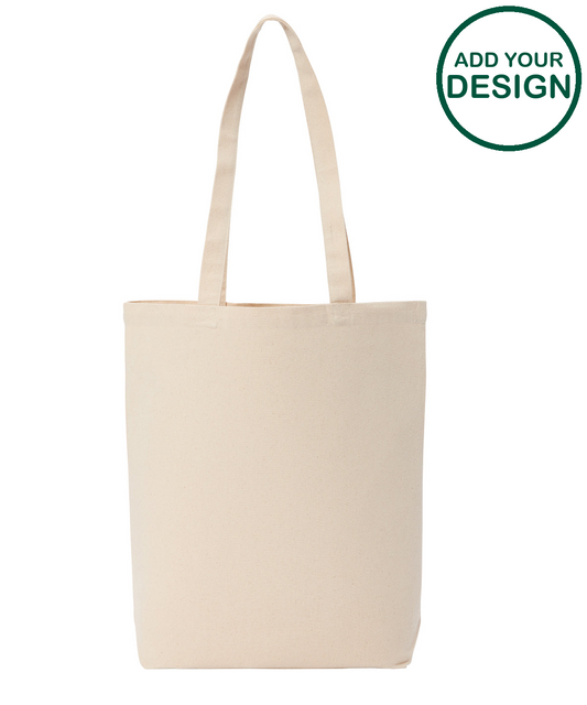 Recycled premium canvas flat base shopper