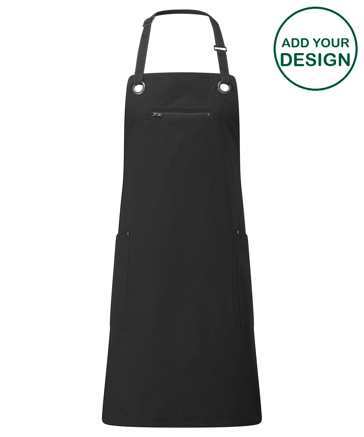 ‘Barley’ Contrast Stitch Bib Apron