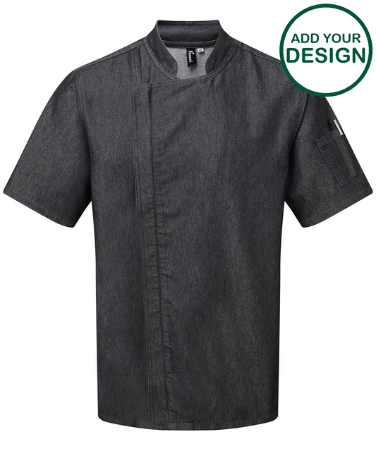 Chef's zip-close short sleeve jacket