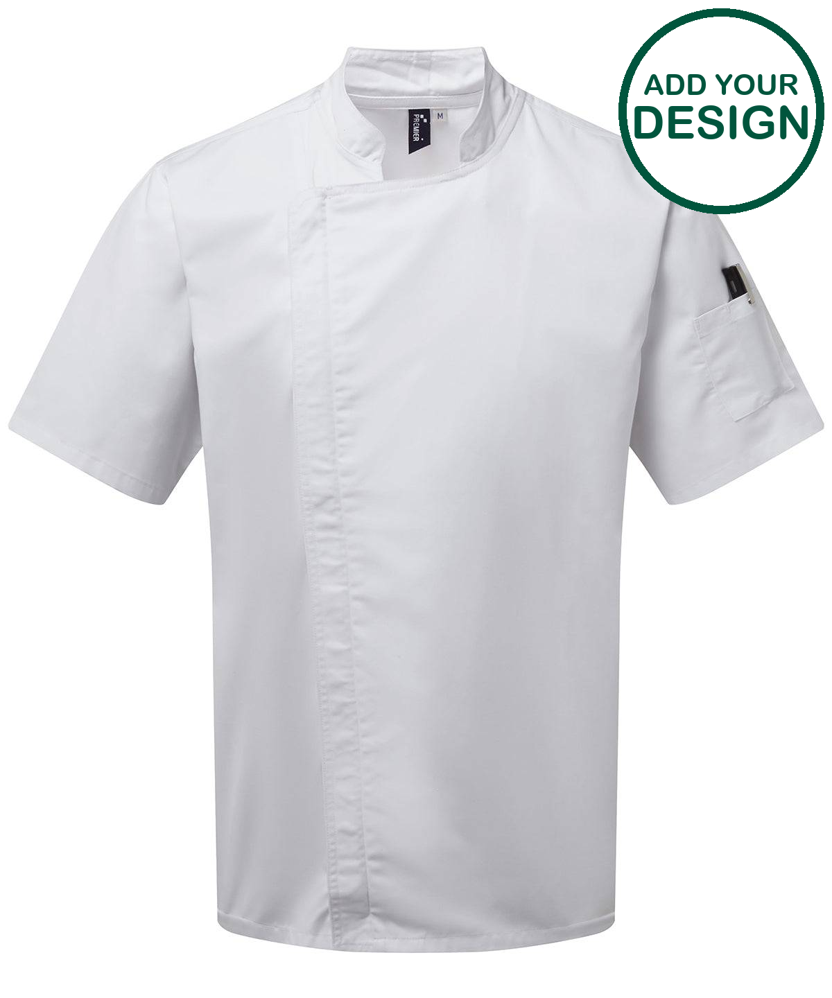 Chef's zip-close short sleeve jacket