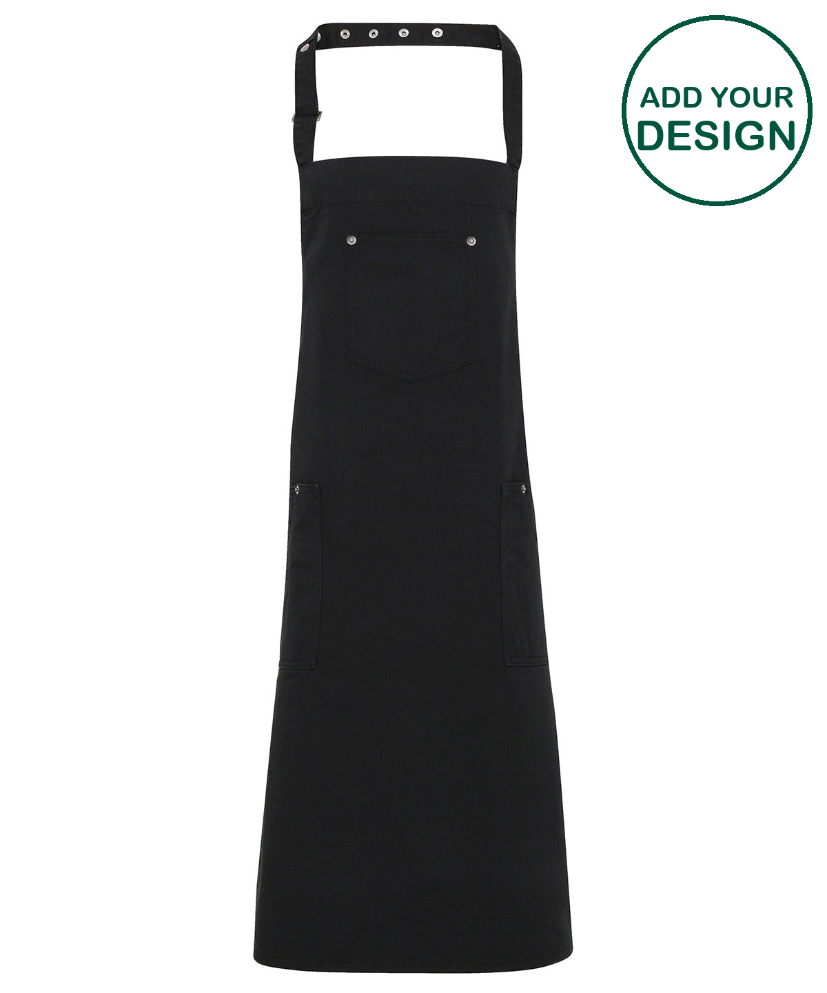 Chino cotton bib apron