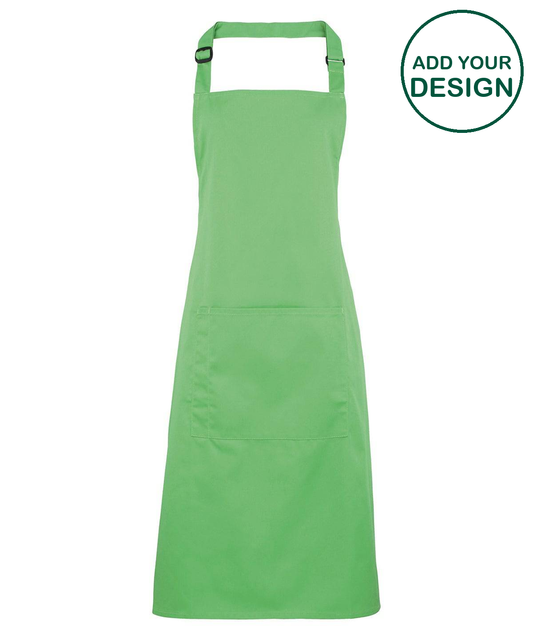 Colours bib apron with pocket