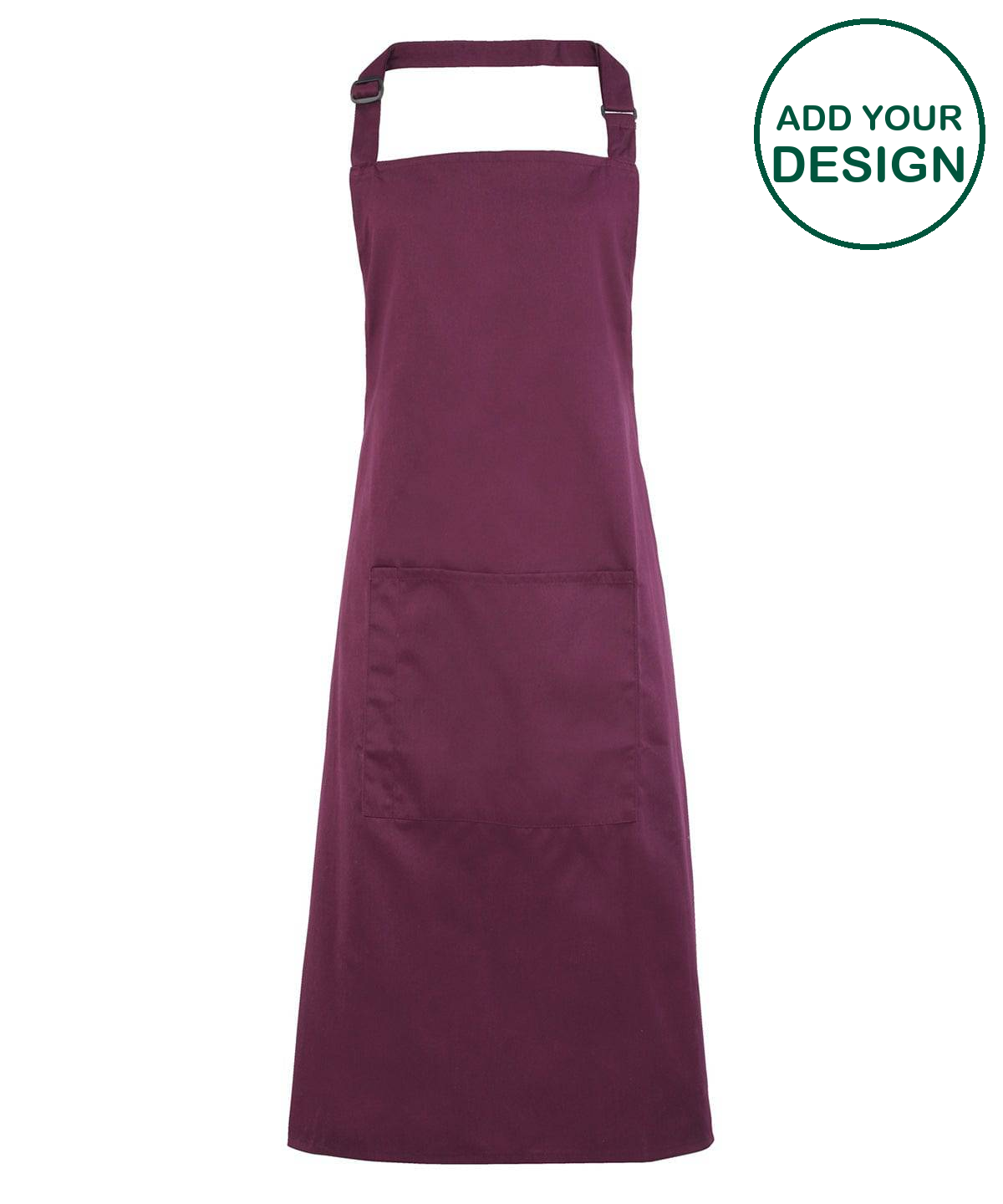 Colours bib apron with pocket