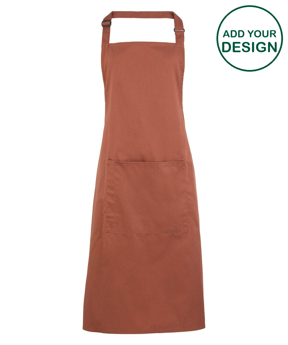 Colours bib apron with pocket