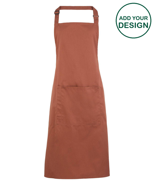 Colours bib apron with pocket