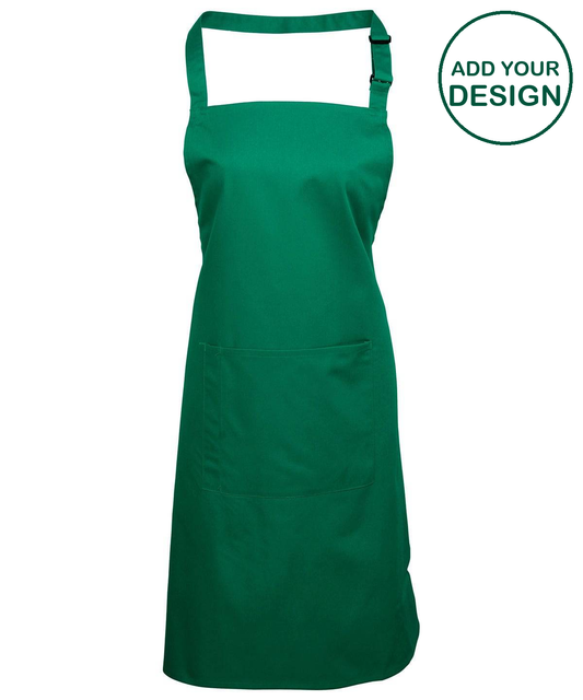 Colours bib apron with pocket
