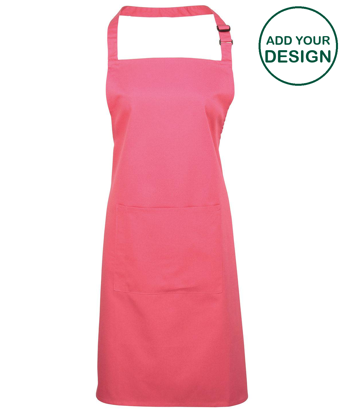 Colours bib apron with pocket