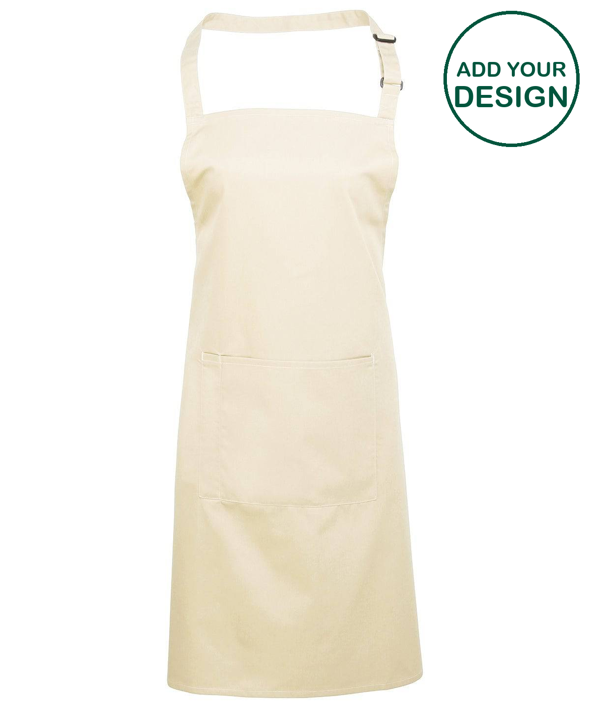 Colours bib apron with pocket