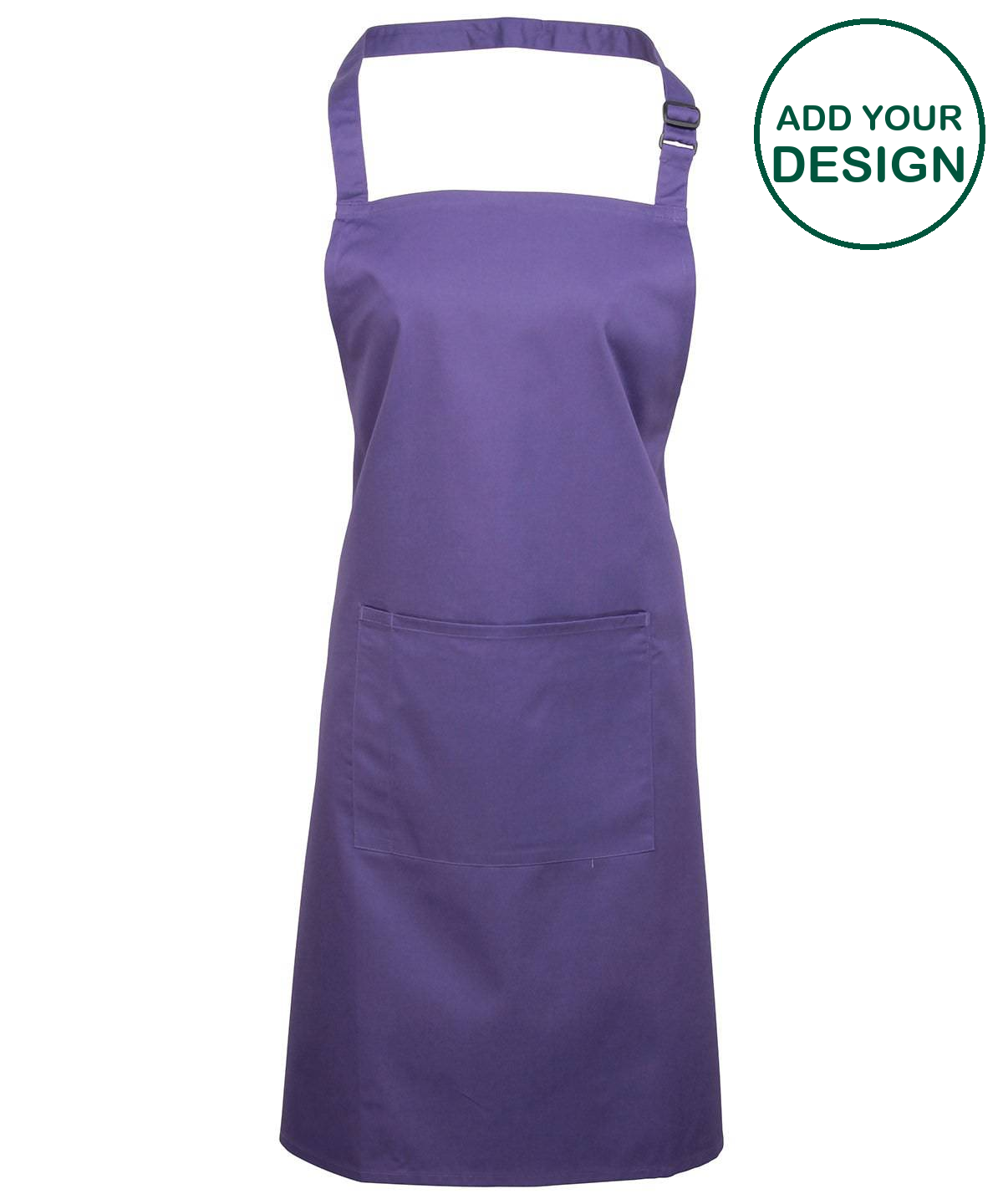 Colours bib apron with pocket