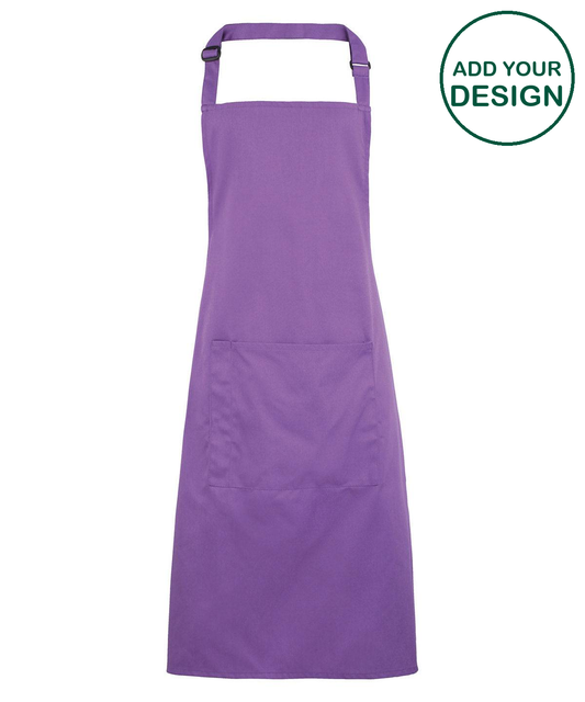 Colours bib apron with pocket