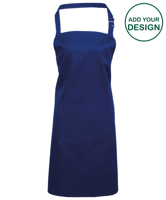 Colours bib apron with pocket