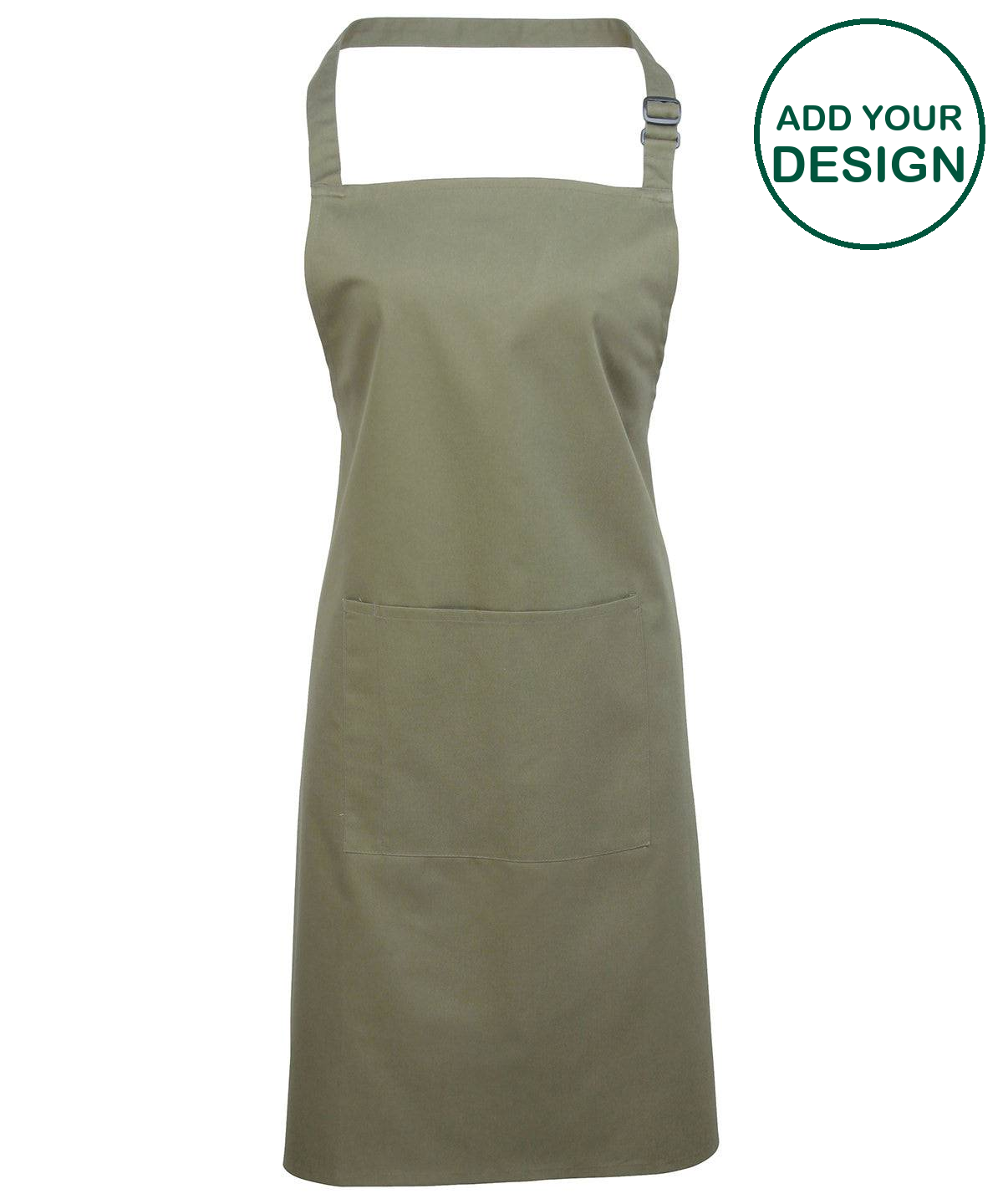Colours bib apron with pocket