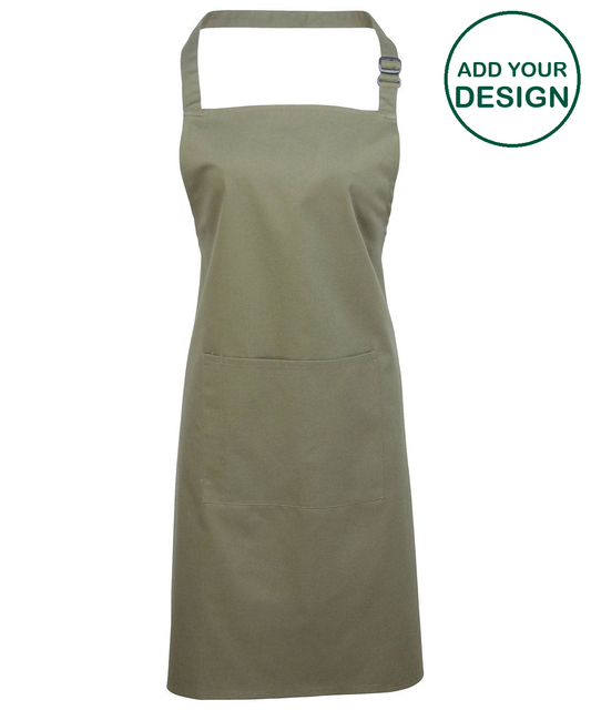 Colours bib apron with pocket
